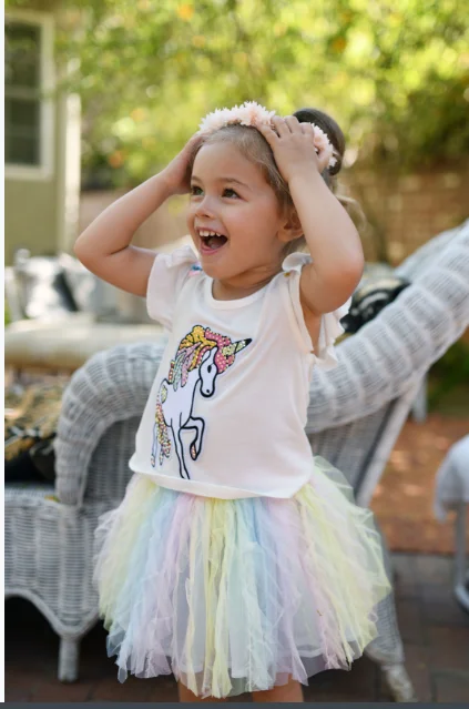 Bonus Savings textured dressBaby Sara Unicorn Top