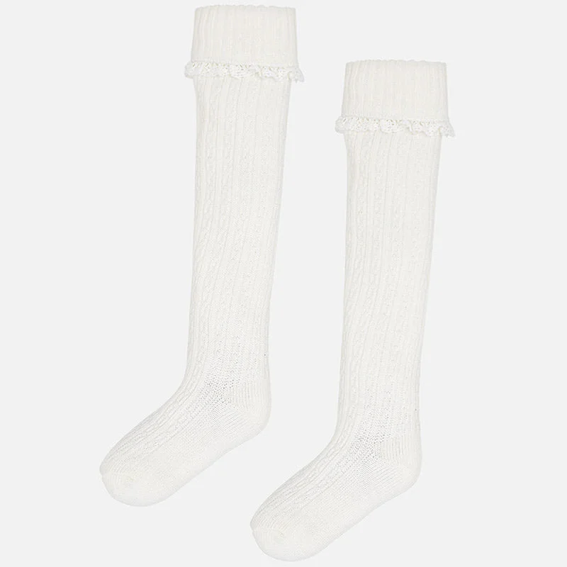 Best Bargains structured dressMayoral Cable Knit Socks