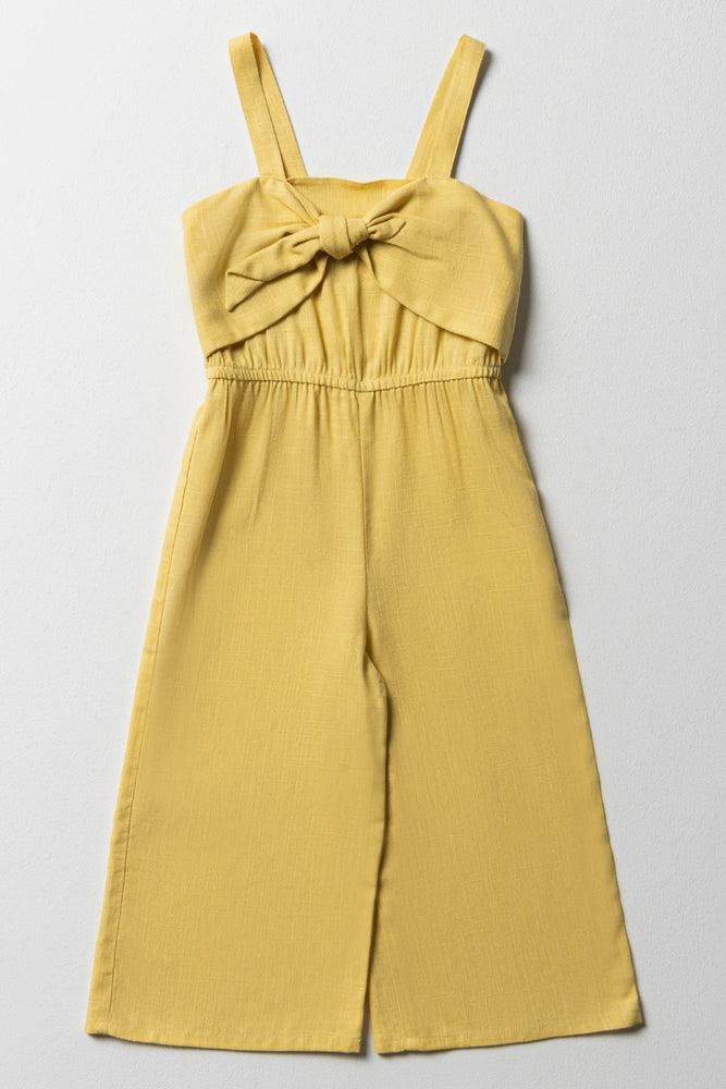 floral dressBow Jumpsuit Yellow