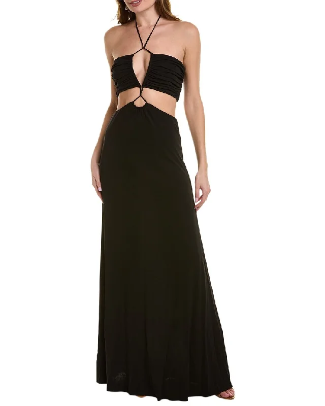 v-neck dressHalston Eva Gown