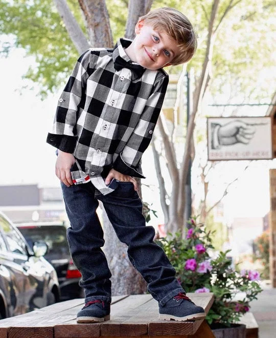 Today Only flowy evening dressBlack and White Plaid Button Down