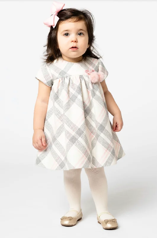 Limited Availability modern dressLuli and Me Gray Plaid Dress