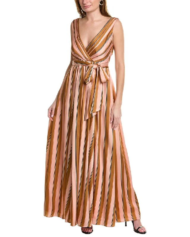 chic wrap dressBadgley Mischka Stripe Gown