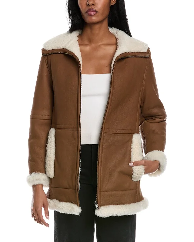 Referral Discount cozy winter coatVince Reversible Shearling Coat