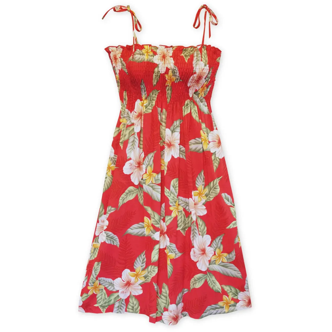 Major Savings Makaha Red Moonkiss Hawaiian Dress