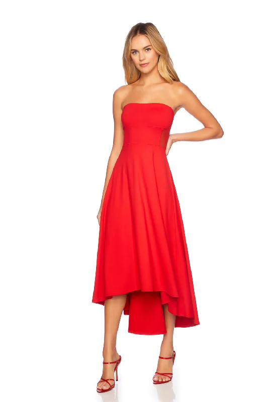 Unmissable Offer floral midi dressmesh tube high low dress