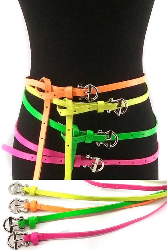 Deal of the Week lace-up dressSkinny Neon Belt - Orange