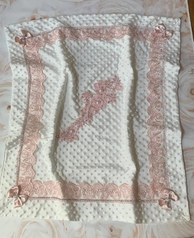 relaxed fit dressMinky Blanket with Lace Trim