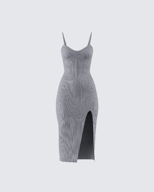 bodycon dressIlana Grey Rib Sweater Dress