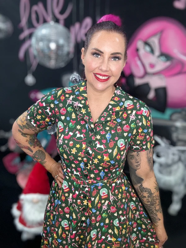 New Markdowns floral wrap dressPeggy Swing Dress in Daphne's Christmas Decorations