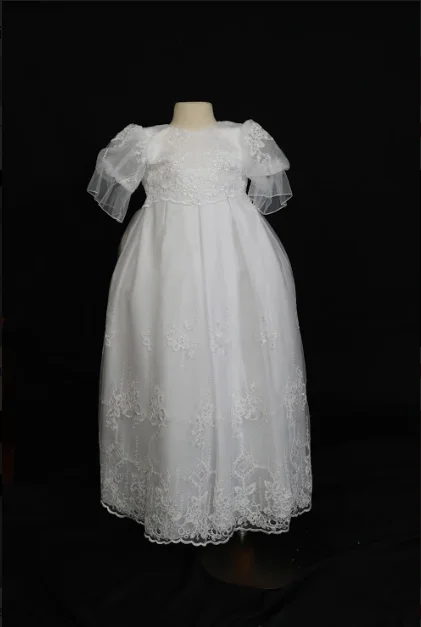 Anniversary Sale lace-up dressSweetie Pie Juliet Sleeve Christening Gown