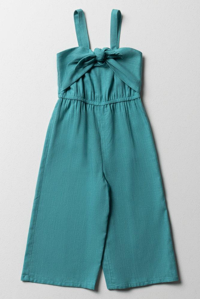 summer dressBow Jumpsuit Teal