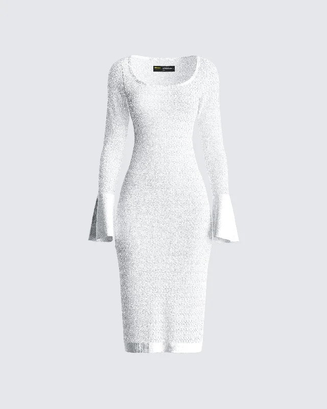 Bargain Prices winter dressLetitia Ivory Sweater Midi Dress