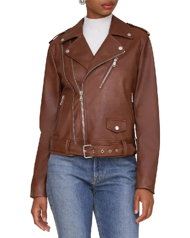 Customer Appreciation Sale cozy coatAvec Les Filles Belted Moto Jacket