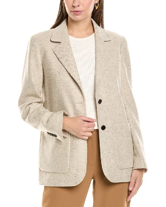 chic coatLafayette 148 New York Benson Silk-Blend Blazer