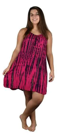 Special Price Bali Dress Short - Tie Dye - Pink