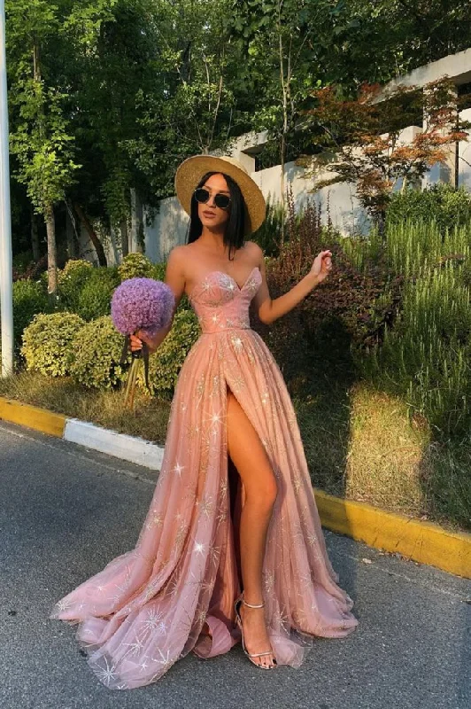 Best Bargains Chic Sweetheart Front Split Evening Dress Charming Prom Party Gowns
