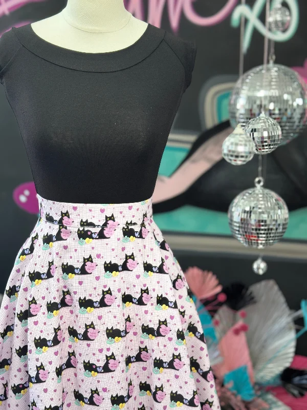 Special Price office dressPink Cats Skater Skirt