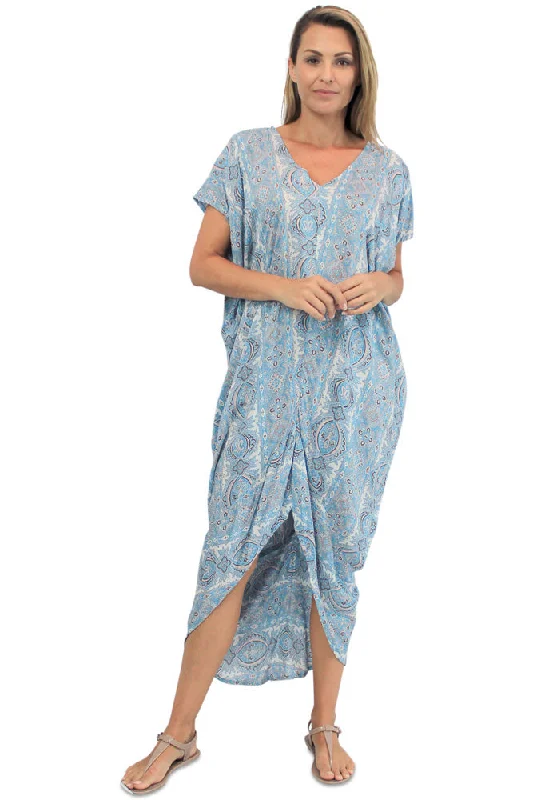 Last Chance Frilled Toga Dress "DeJa Vu" Print
