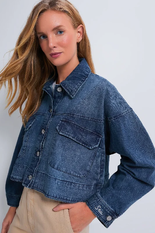 lightweight coatBlue Amari Denim Longsleeve Jacket