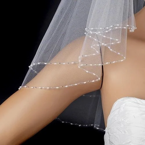 Blowout Deals modern dressDouble Edge Veil