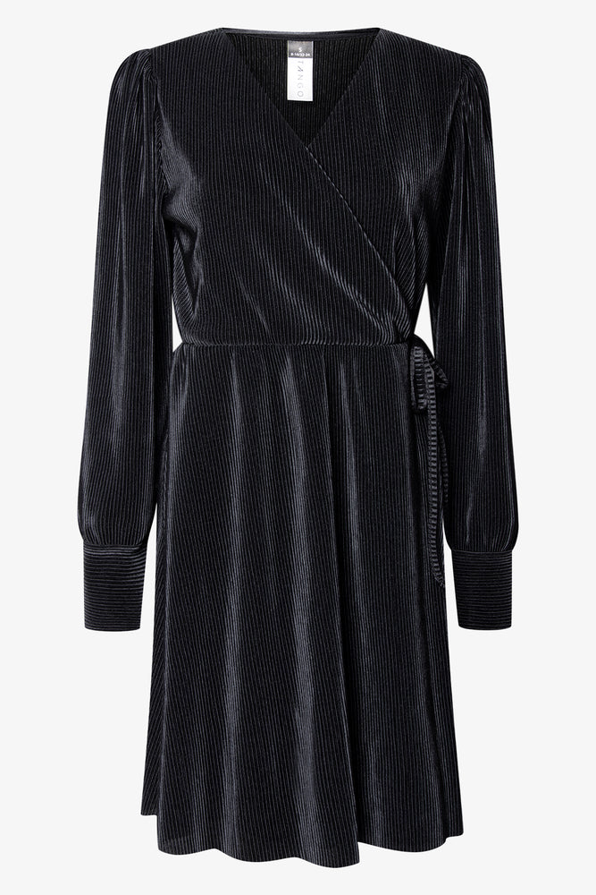 comfy dressLong Sleeve Wrap Dress Black