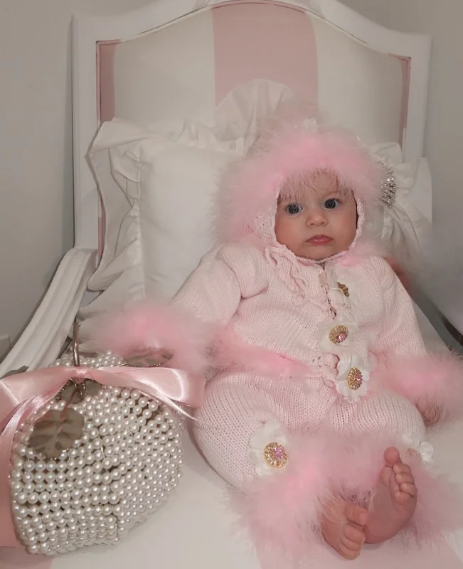 Season Finale Sale playful dressPink Marabou Set