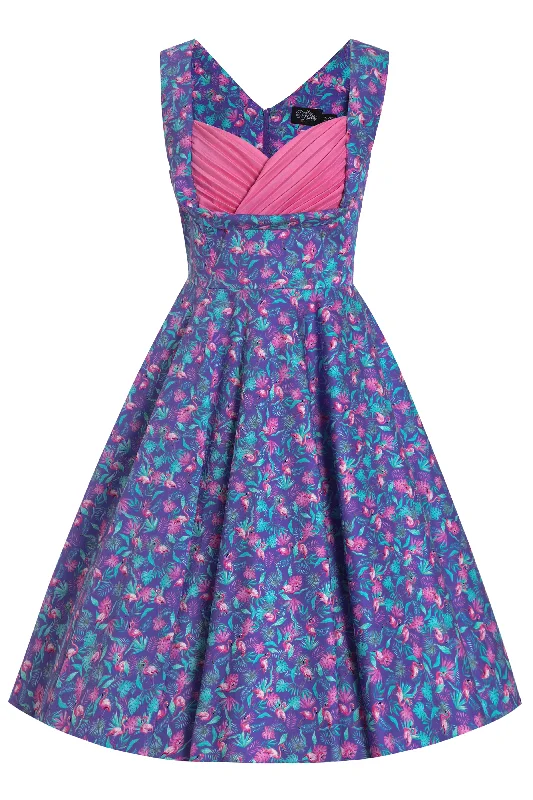 Final Clearance bodycon dressGrace Purple Flamingo Dress