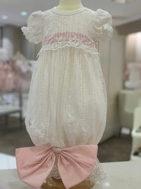 Best Bargains minimalistic dressInfant Gown with Oversized Bow