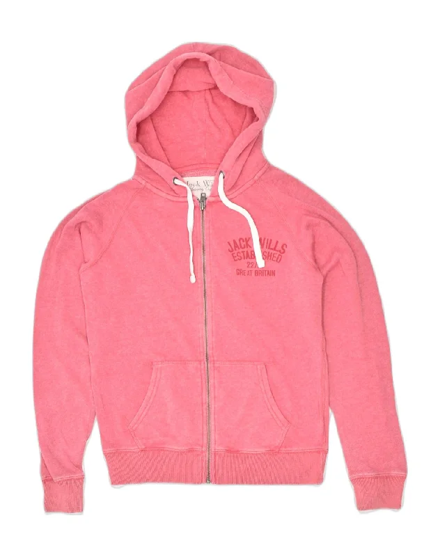 Price Break oversized pullover hoodieoversized pullover hoodieJACK WILLS Womens Zip Hoodie Sweater UK 10 Small Pink Cotton Sports