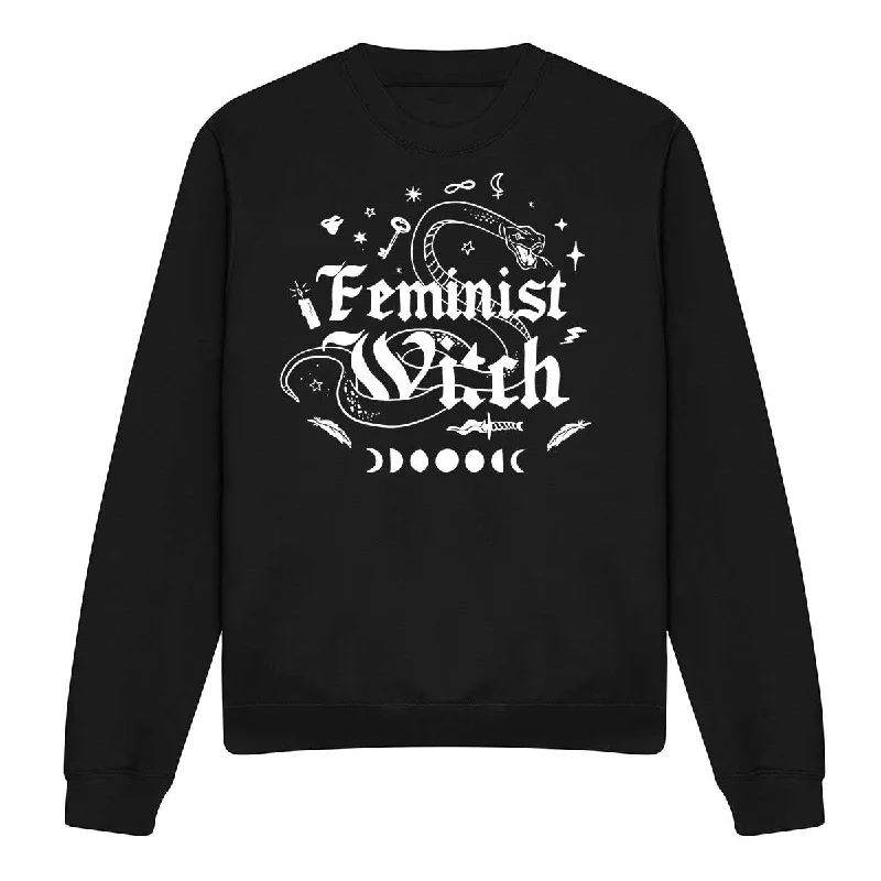 premium athletic sweatshirtFeminist Witch Halloween Feminist Sweatshirt