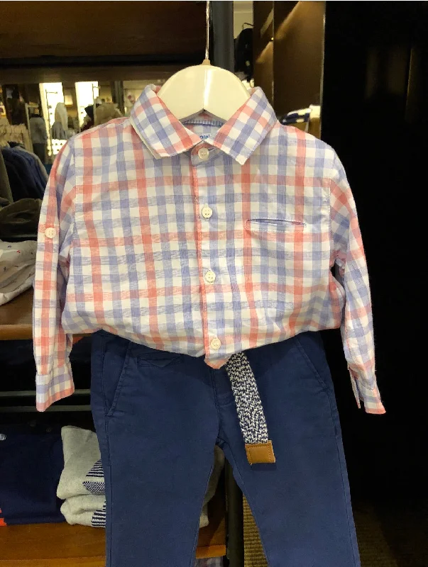 Loyalty Reward casual day dressMayoral Long Sleeve Check Shirt
