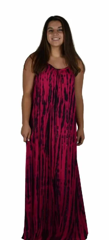 Low Prices Bali Dress Long - Tie Dye - Pink