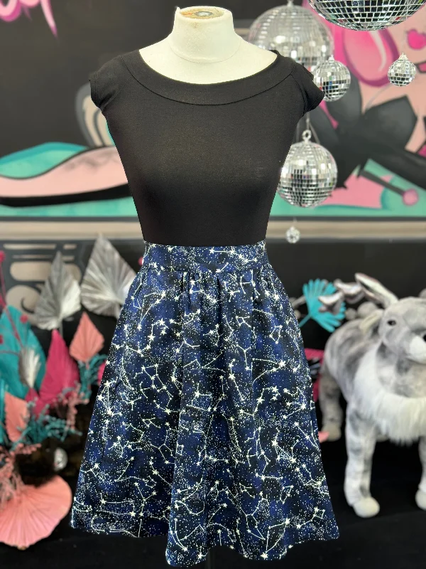 Exclusive Deal boho-chic dressGlow in the Dark Constellations A-Line Skirt