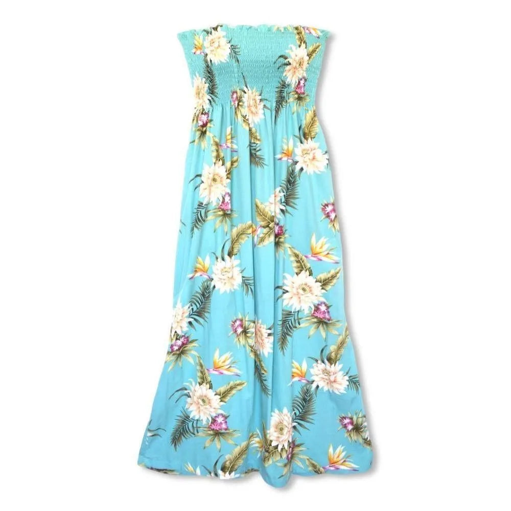 Referral Discount Mountain Green Maxi Hawaiian Dress