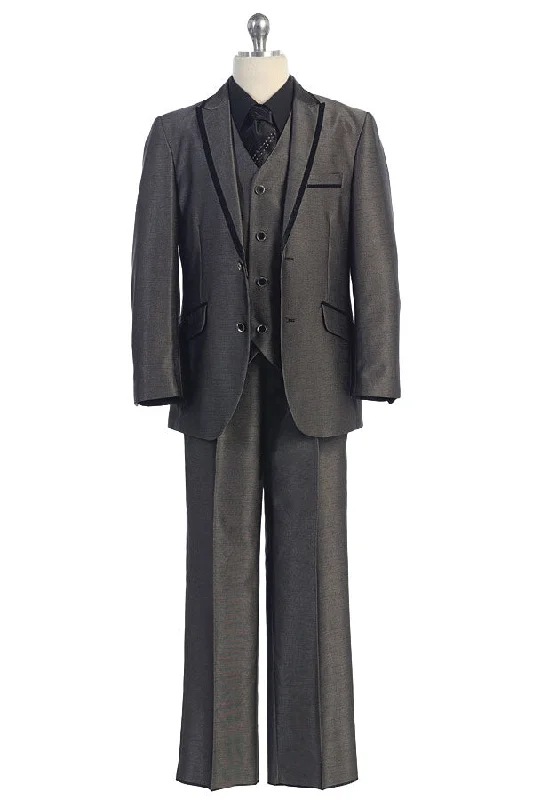 bodycon dressBoys Grey Suit with Black Trim