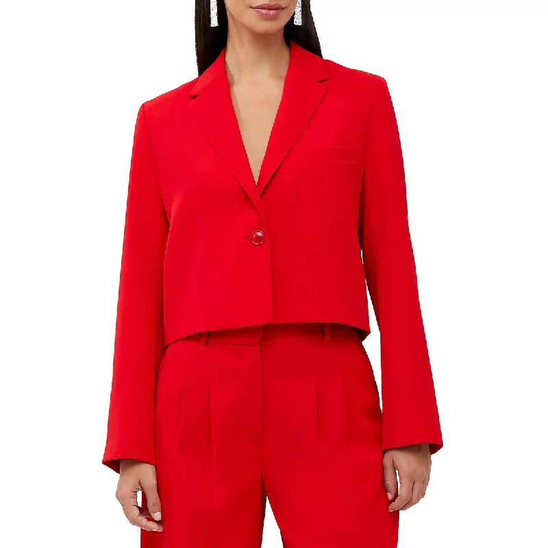 contemporary coatHarry Womens Cropped Suit Separate One-Button Blazer