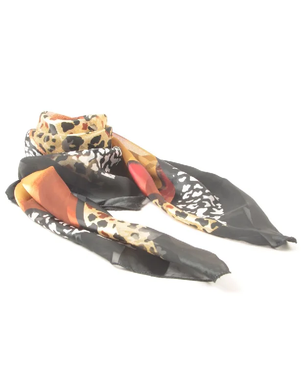 Flash Sale relaxed winter jacketAnimal Print Scarf - M