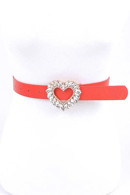 Sale Event tiered dressHeart Bling Belt - Red