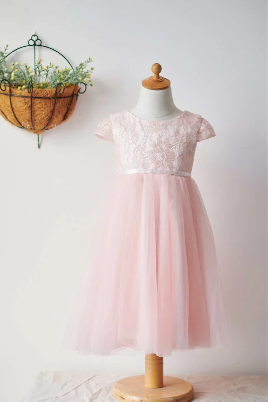 Savings Bonanza chic shift dressAdorable Pearl Pink Lace Flower Girl Dress