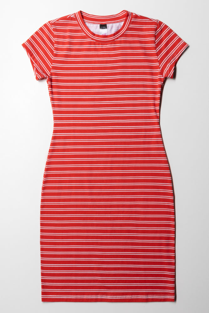 party dressStripe Bodycon Dress Red