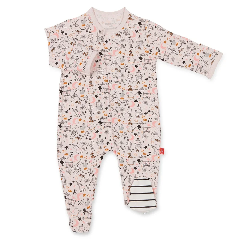 Final Clearance stylish dressMagnificent Baby Pink Cirque Bebe Modal Magnetic Footie