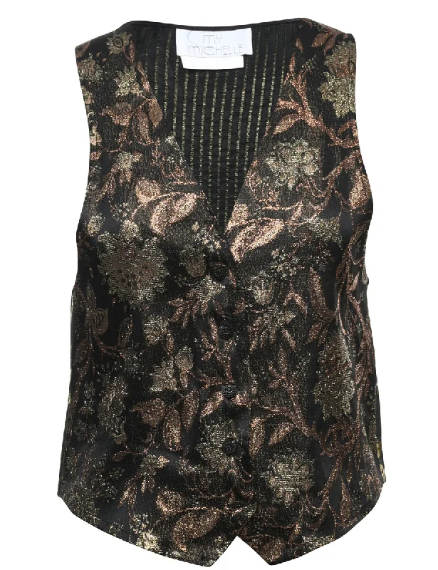 soft coatFloral Pattern Waistcoat - M