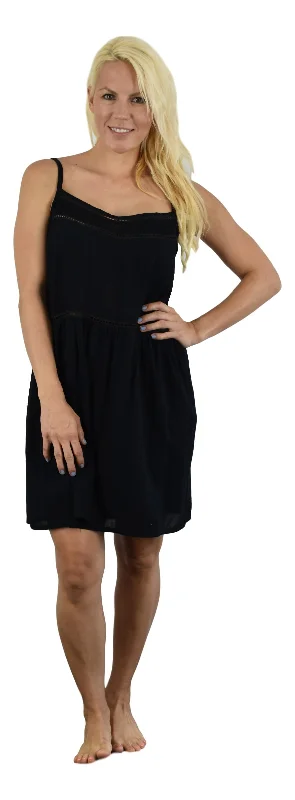 Great Deals Secret Beach - Hanalei Dress - Black  - Chiffon Rayon with tape