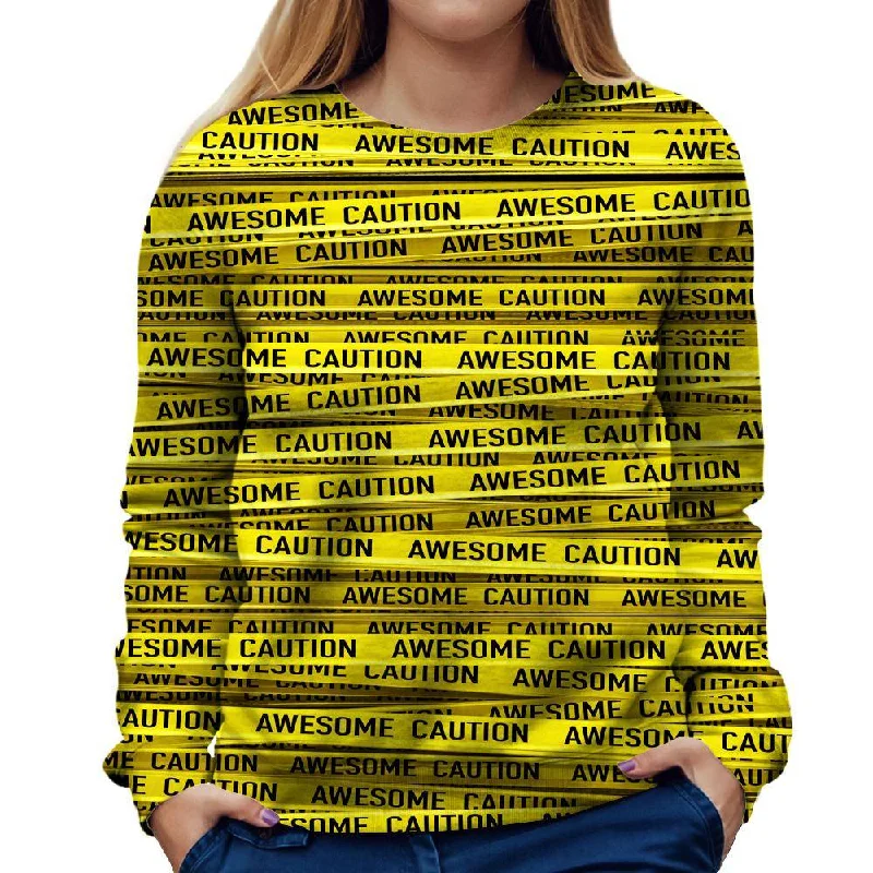 Midnight Madness warm workout hoodieAwesome Caution Womens Sweatshirt
