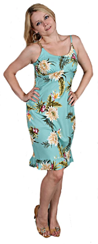 Closeout Spaghetti Strap Mid-length Dress Ceres Green