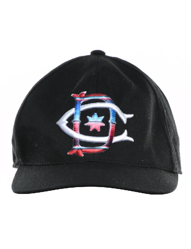 cozy coatBlack Embroidered Sporty Cap - XS