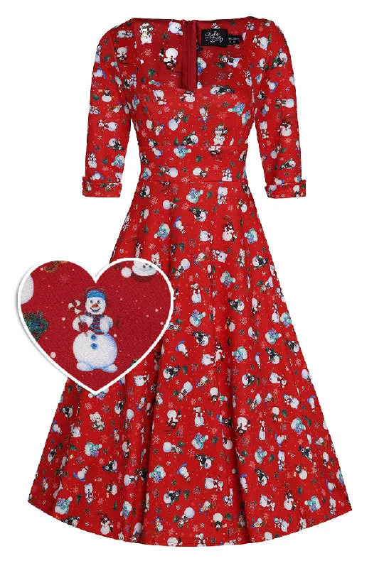 Deal Alert casual evening dressScarlette Red Snowman Dress