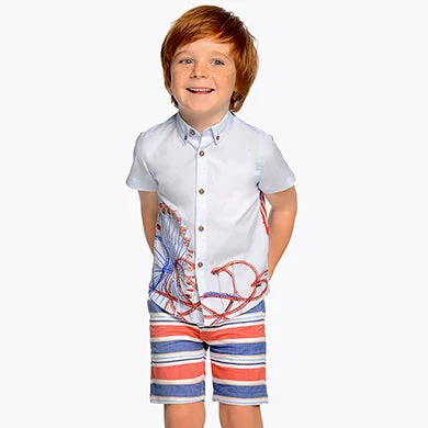 Flash Deals cocktail party dressStriped Bermuda Shorts