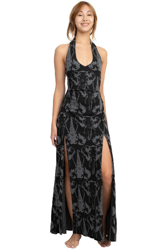 Buy More, Save More Elephant Head Tie Back Maxi Dress
